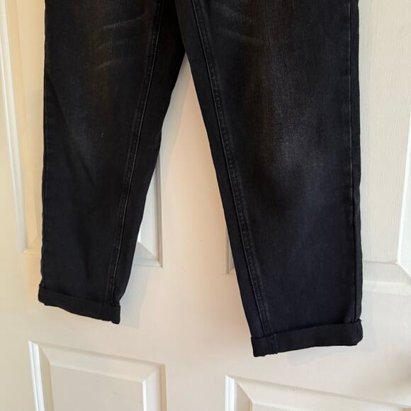 SHEIN Maternity Straight Leg Black Jeans Distressed Ankle Over Belly Size Small - Picture 3 of 6